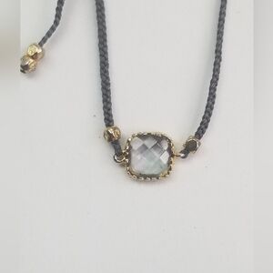 TAI Braided Nylon with Square Glass Charm Bracelet